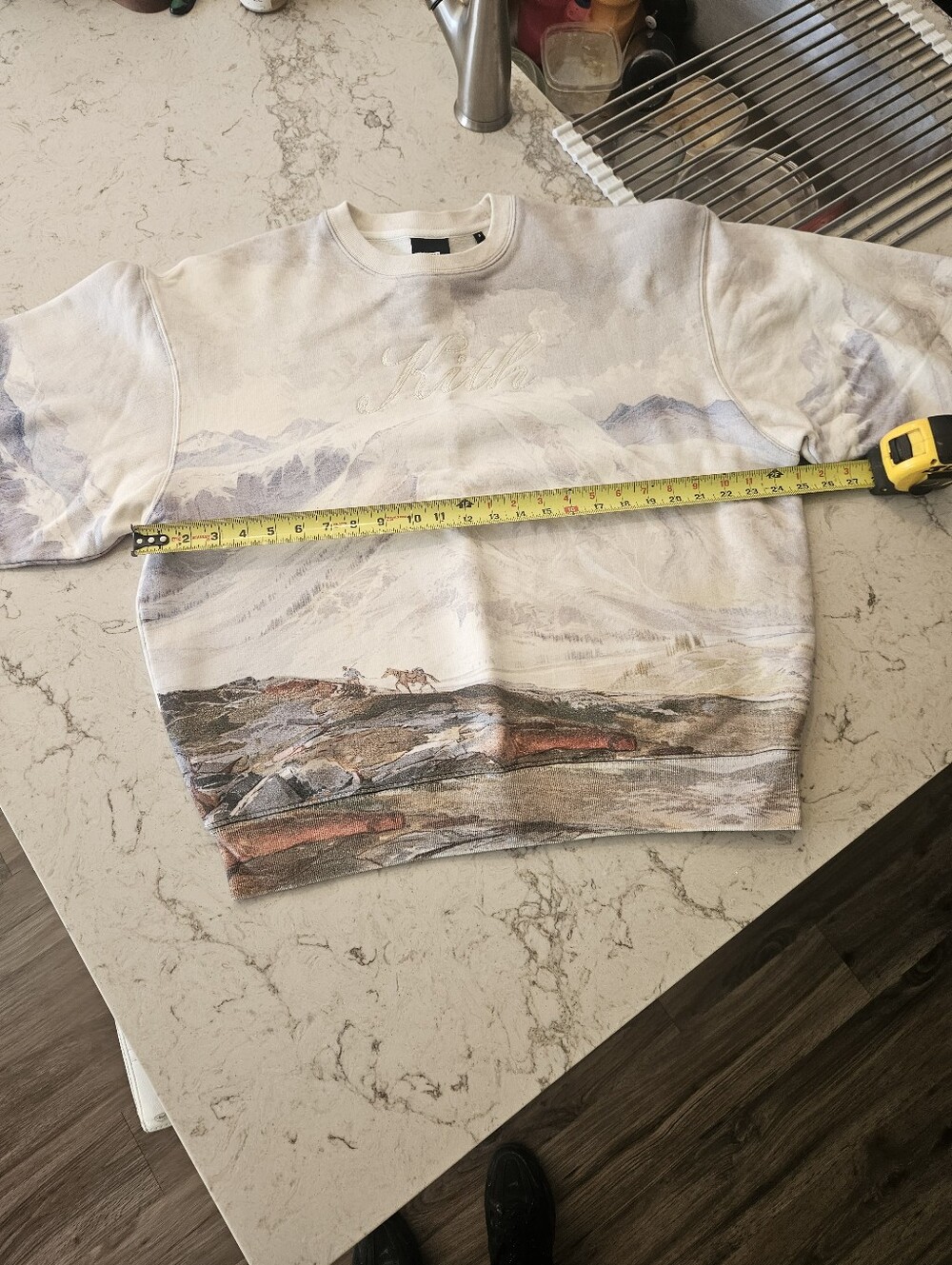 Kith Limited Pastel Mountain Landscape Crewneck Sweater S. M Oversized Fit - Picture 10 of 15